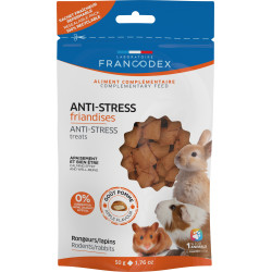 Francodex Anti-Stress sabor maçã 50 g para roedores e coelhos Petiscos e suplementos