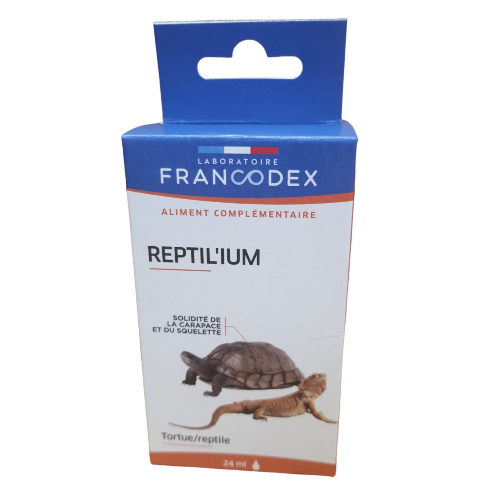 Francodex Reptil'ium 24 ml wzmocnienie pancerza i szkieletu dla żółwi i gadów Complément alimentaire