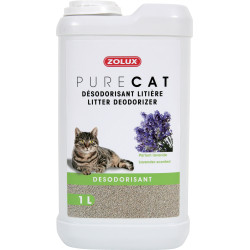 zolux Desodorizante de camas de lavanda fresca 1 litro para gatos Desodorizante de lixo