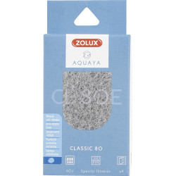 zolux Filter für Pumpe classic 80, Filter CL 80 E Anti-Nitrat-Schaum x 4 für Aquarium Filtermassen, Zubehör