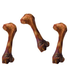 animallparadise 3 ossos de fiambre de pelo menos 300g para cães. Osso real