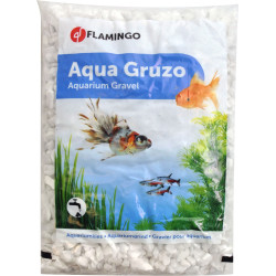 Flamingo Gruzo wit grind 1 kg voor aquarium Bodems, substraten