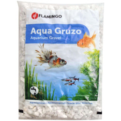 Flamingo Gruzo wit grind 1 kg voor aquarium Bodems, substraten