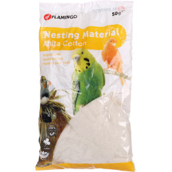 Flamingo Materiales de nidificación Abita - 50 g de algodón para pájaros Producto para nidos de pájaros