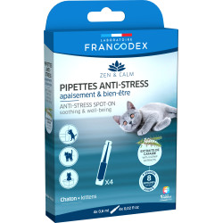 Francodex 4 Pipetas calmantes anti-stress e de bem-estar para gatinhos Comportamento