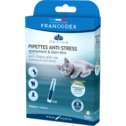 Francodex 4 Soothing anti-stress and well-being pipettes for kittens Behavior