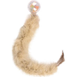 Jeux 1 Balle Boa avec plume 47 cm jouet pour chat couleur aléatoire