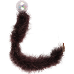 Jeux 1 Balle Boa avec plume 47 cm jouet pour chat couleur aléatoire