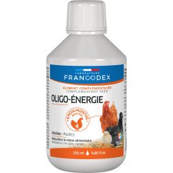 Francodex Oligo-Energie equilibra la ración de pienso 250 ml para gallinas Complemento alimenticio