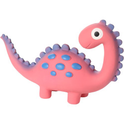 Flamingo Brinquedo de dinossauro em látex cor-de-rosa com 14,5 cm de altura para cães Brinquedos de ranger para cães
