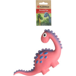 Flamingo Rosafarbenes Dinosaurier-Spielzeug aus Latex Höhe 14,5 cm für Hunde Quietschspielzeug für Hunde