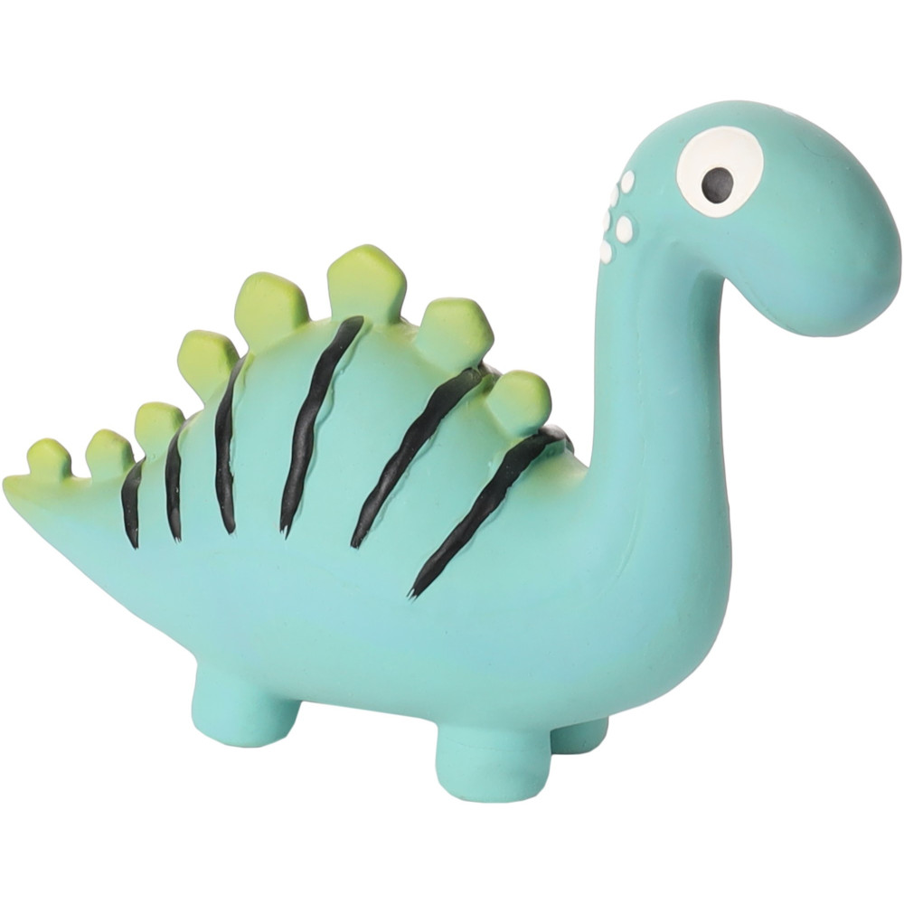 Flamingo Dinosauro in lattice verde alto 13,5 cm, giocattolo per cani Giocattoli cigolanti per cani