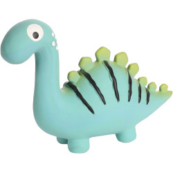 Flamingo Zielona lateksowa zabawka dinozaur dla psów o wysokości 13,5 cm Jouets à couinement pour chien