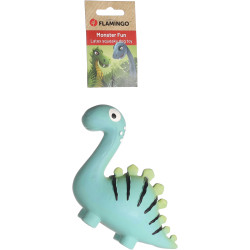 Flamingo Brinquedo de dinossauro de látex verde com 13,5 cm de altura para cães Brinquedos de ranger para cães