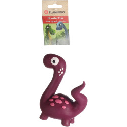 Flamingo Fioletowy lateksowy dinozaur dla psów o wysokości 15 cm Jouets à couinement pour chien