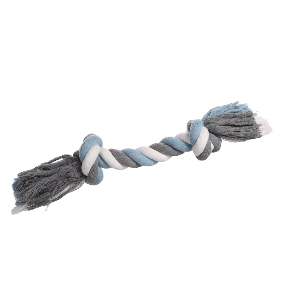 Jeux cordes pour chien Jouet Corde avec 2 nœuds Bleu ø 9 cm x 40 cm XL pour chien