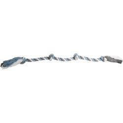 Jeux cordes pour chien Jouet corde XXL avec 4 nœuds Bleu ø 12 cm x 150 cm pour chien