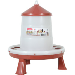zolux Alimentador de silo de plástico con patas, capacidad 2 kg, patio bajo rojo Alimentador