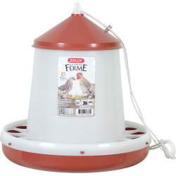 zolux Mangeoire silo en plastique rouge, capacité 4 kg, basse cour Alimentatore