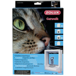 zolux Aba magnética exterior para gatos 19 x 24,5 cm. 4 posições para gatos brancos Aba de gato