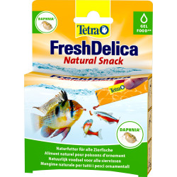 Nourriture poisson Friandises Daphnies" Daphnia" en gel 16 sticks de 3 g Fresh Delica nourriture pour Poissons d'ornement