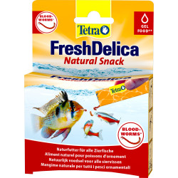 Tetra Blood-Worms" gel de larvas de mosquito 16 sticks de 3 g Alimento fresco Delica para peixes ornamentais Alimentação