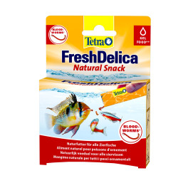 Tetra Blood-Worms" żel na larwy komarów 16 pałeczek po 3 g Świeży pokarm Delica dla ryb ozdobnych Nourriture