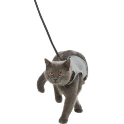 animallparadise Soft harness with leash of 1.20m. Belly circumference: 24-42 cm. Random colors. for cats Harness