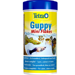 Tetra Guppy Mini Flocken 30g - 100 ml Futter für Guppys, Platys, Mollys, Schwertträger Essen