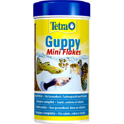 Tetra Guppy Mini Flocken 30g - 100 ml Futter für Guppys, Platys, Mollys, Schwertträger Essen