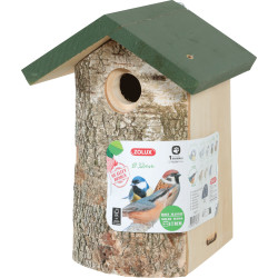 zolux Caja nido de madera maciza ø32 mm entrada para gorriones Casa de pájaros