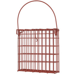 zolux Porta grasso per uccelli in metallo rosso terracotta supporto a sfera o a cuscinetto di grasso