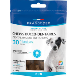 Francodex CHEWS bucco-dental 30 Leckerlis für Welpen und kleine Hunde Leckerli Hund