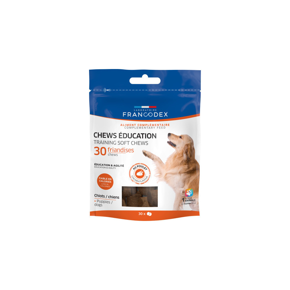 Francodex CHEWS educatie 30 kipsnoepjes voor honden Hondentraktaties