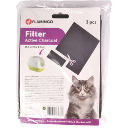 Flamingo 3 Filtros de carbón universales recortables para inodoros de gatos Filtro de la casa del inodoro