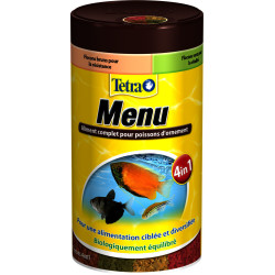 Nourriture poisson Menu , aliment complet pour poisson d'ornement 64g/250ml