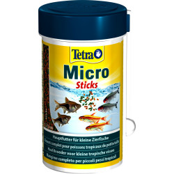 Nourriture poisson Micro sticks, aliment complet pour petit poissons tropicaux 45g/100ml