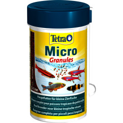 Nourriture poisson Micro granules, aliment complet pour petit poisson tropicaux 45g/100ml