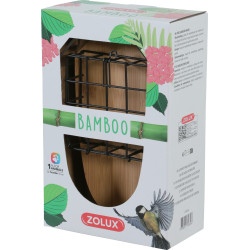 zolux Supporto per 2 pani di grasso di bambù per uccelli supporto a sfera o a cuscinetto di grasso