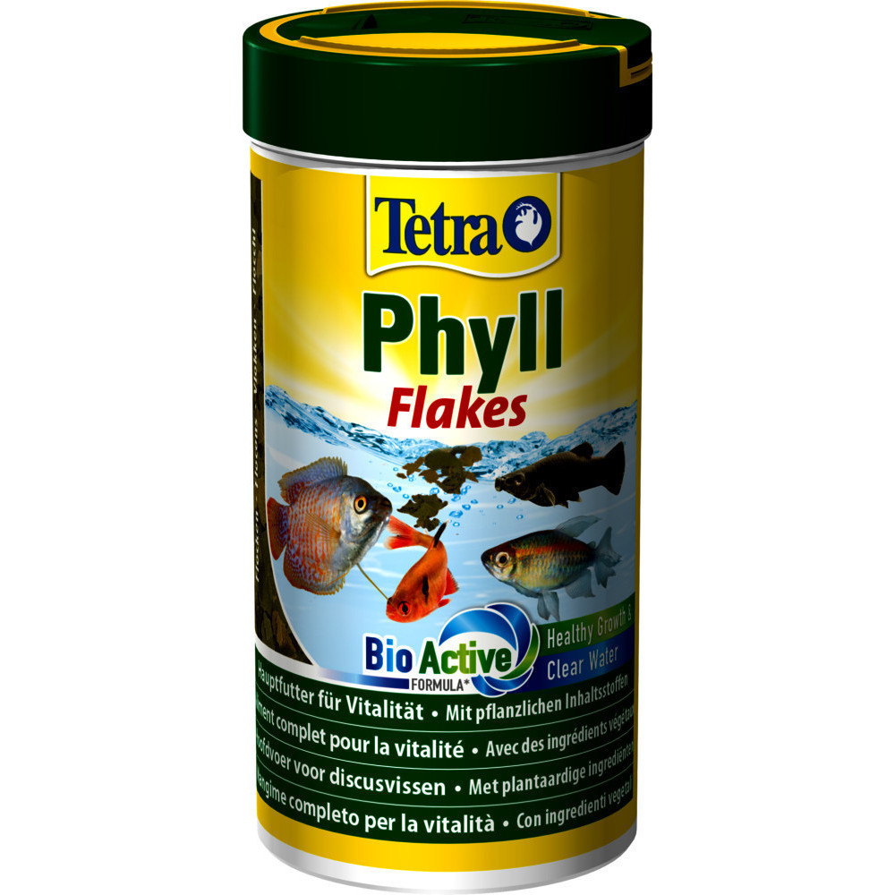 Tetra Phyll Flakes, melange flocon pour poissons d'ornement 52g/250ml Voedsel