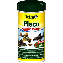 Tetra Pleco veggie wafers, Alleinfuttermittel für pflanzenfressende Bodenfische 110g/250ml Essen