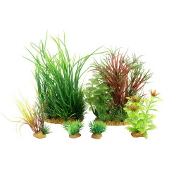 zolux Jalaya n°4 piante artificiali 6 pezzi H 18 cm Plantkit decorazione acquari Plante