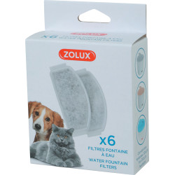 zolux 6 Replacement filters for Zolux 2-litre fountain and Calypso Fountain filter