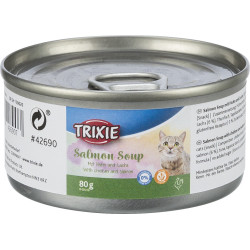 Trixie Suppe mit Huhn und Lachs 24 x 80 g für Katzen Leckerbissen Katze