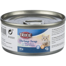 Trixie Kip- en garnalensoep 24 x 80 g voor katten Kattensnoepjes