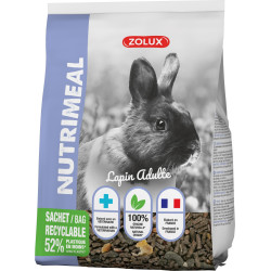 zolux Nutrimeal mangime in pellet per conigli nani a partire dai 6 mesi di età 800g Cibo per conigli