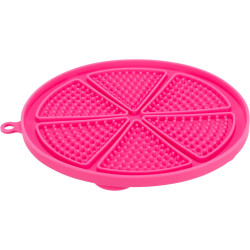 Trixie Lick'Snack-Leckmatte mit Saugnapf 18 cm rosa Futternapf und Anti-Fleck-Matte