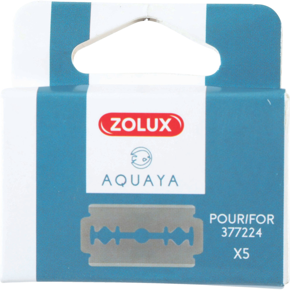 zolux 5 Cuchillas de recambio para rascador de acuario 377224 Mantenimiento y limpieza de acuarios
