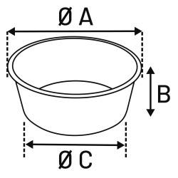 Gamelle, écuelle Gamelle pour nourriture ou l'eau blanche ø 21.1 cm, 1.93 litres pour chat et chien