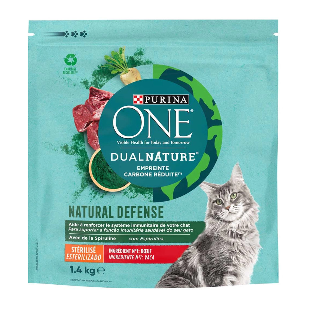 Purina Special Dry Cat Food Beef and Spirulina, PURINA ONE 1.4 KG Croquette chat